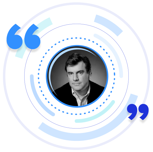 Portrait of Michael Schrage, Research Fellow at MIT Sloan School of Management, and Author of The Innovator's Hypothesis