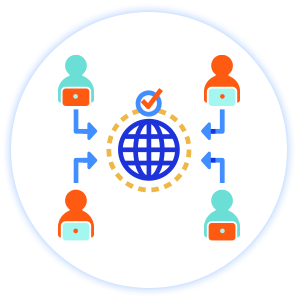 Icon of a group representing internal crowdsourcing